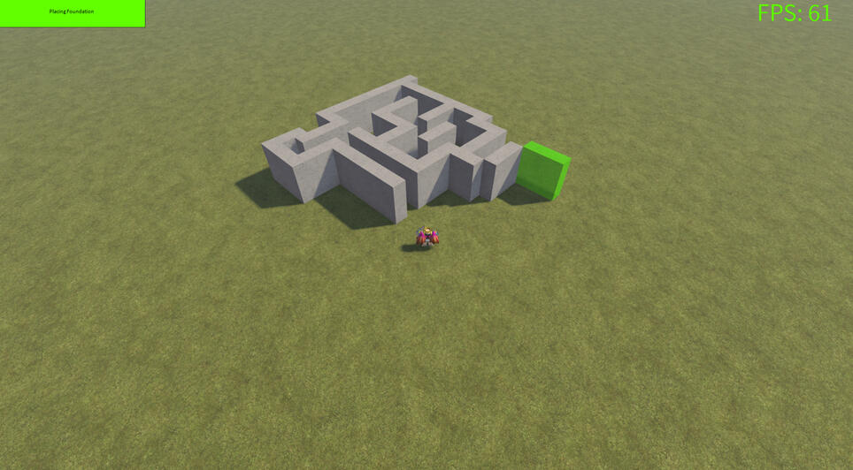 Another small showcase with a single concrete foundation and hit detection.