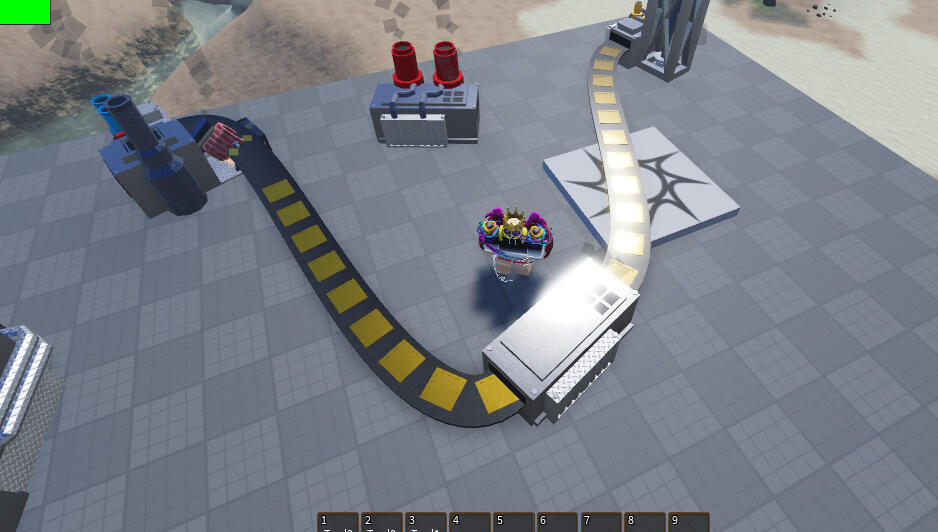 A factory game. It is a close replica to Satisfactory in terms of mechanics, including the advanced conveyor belt generation and item behavior.